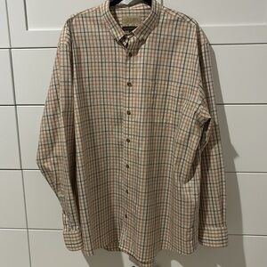 Cabela’s outfitter series
Long sleeve button collar shirt 
Men’s size XLT